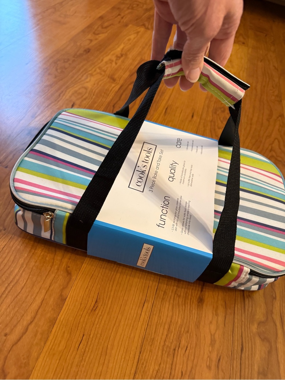Cook’s Tools Aqua/Pink/Green 3 Piece Bake and Take Set, NWT